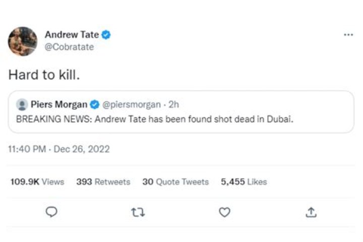 
Andrew Tate Is Alive | He Did Not Get Shot | Tweet Started The Rumor 