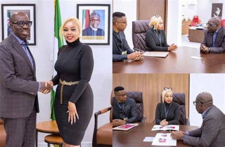 
BBNaija Season 7 : Diana Beams With Joy As She Meets With The Governor Of Edo State 