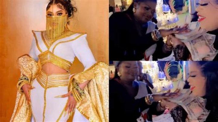 
Bobrisky Grateful As Eniola Badmus Turns Up For His Party After Other Celebrities Boycott Him 