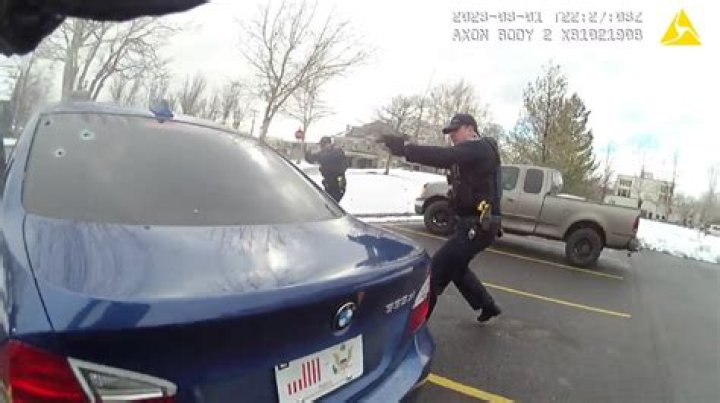 
Bodycam footage shows Farmington officers shooting Chase Allan’s BMW during traffic stop 
