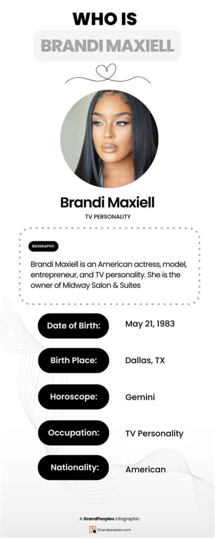 Brandi Maxiell Height, Weight, Net Worth, Age, Birthday, Wikipedia, Who, Nationality, Biography