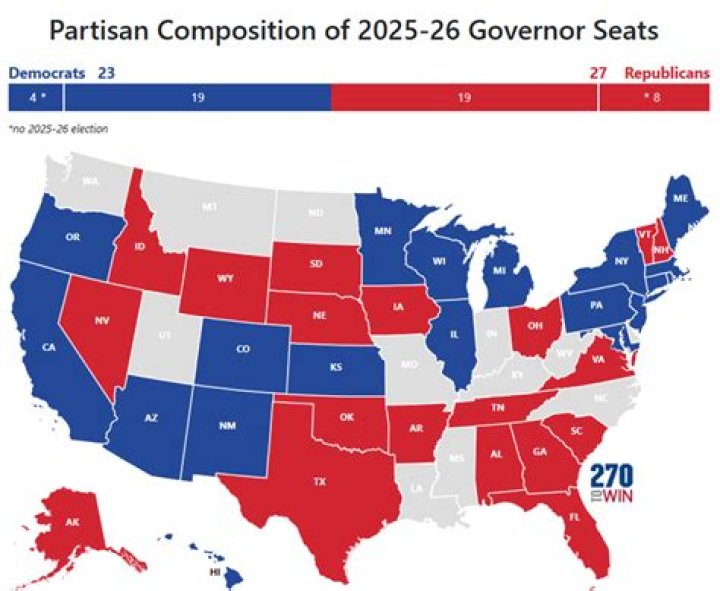 
Democrats Pick Up Governor Seats in Midterm Elections, Creating Nearly Even Party Split 