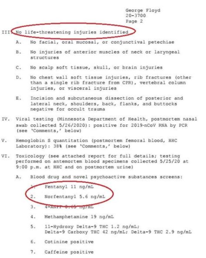 
George Floyd autopsy report: Was his cause of death fentanyl drug overdose? 