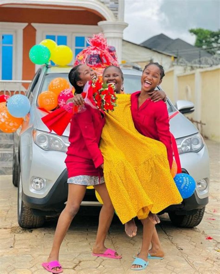 
Popular Twins Comedian, Twinz Love Buys A New Multi-Million Naira Car For Their Mother 