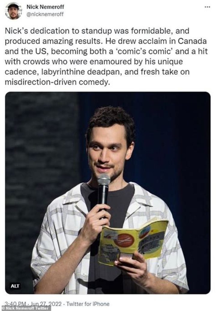 
What Happened To Nick Nemeroff? How Did The Comedian Die 